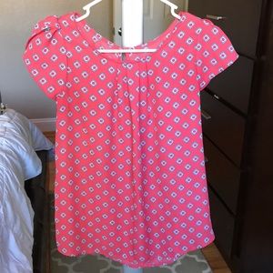 Papermoon for Stitch Fix Coral Print Top